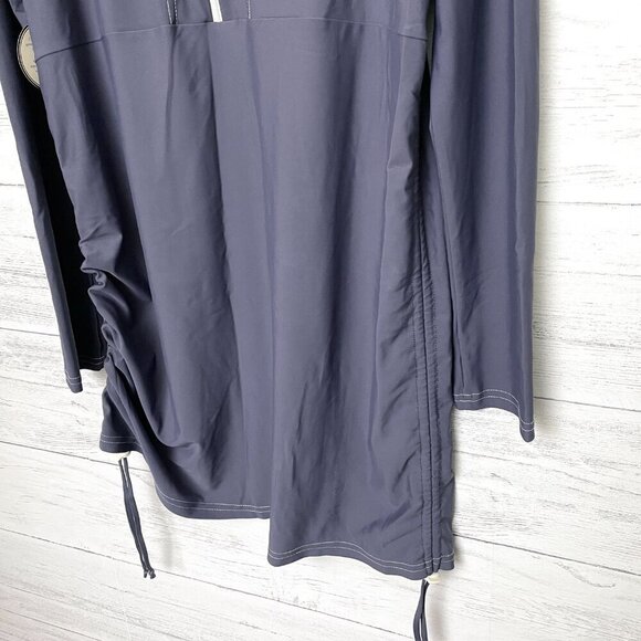 NEW Mott50 Grey Sun Protective Swim Dress UPF 50 Long Sleeves Zipper Front XL - Picture 5 of 11